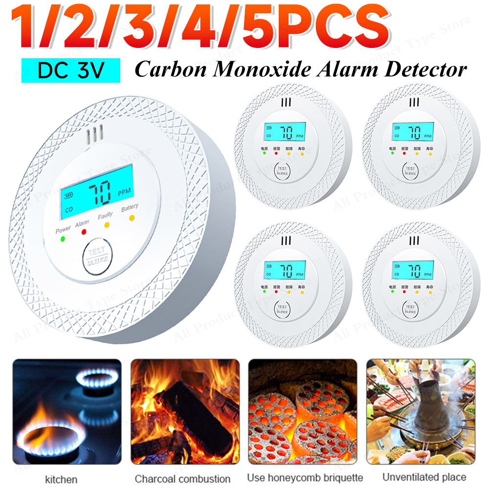 1-5PCS Carbon Monoxide Alarm D - Smoke Detector Interconnected review and price
