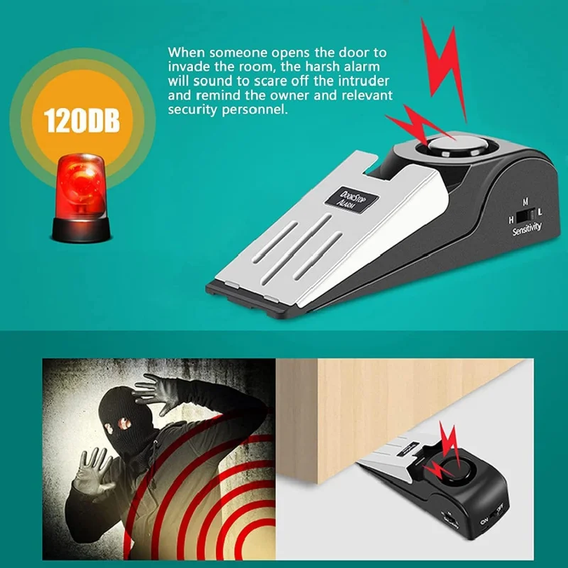 120db Wireless Door Stop Stopp - Door Stop Alarm review and price
