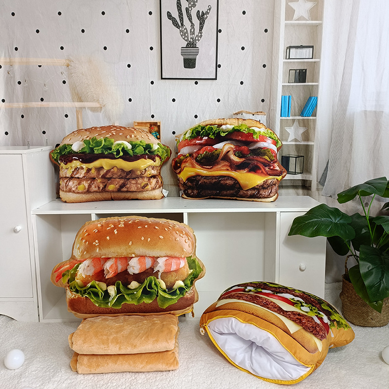 Lifelike Plush Hamburger Pillo - Fire Blanket Kitchen review and price