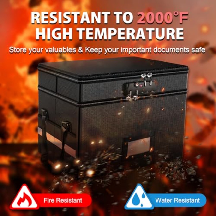 Fireproof Document Box with Lo - Fire Safe Document review and price