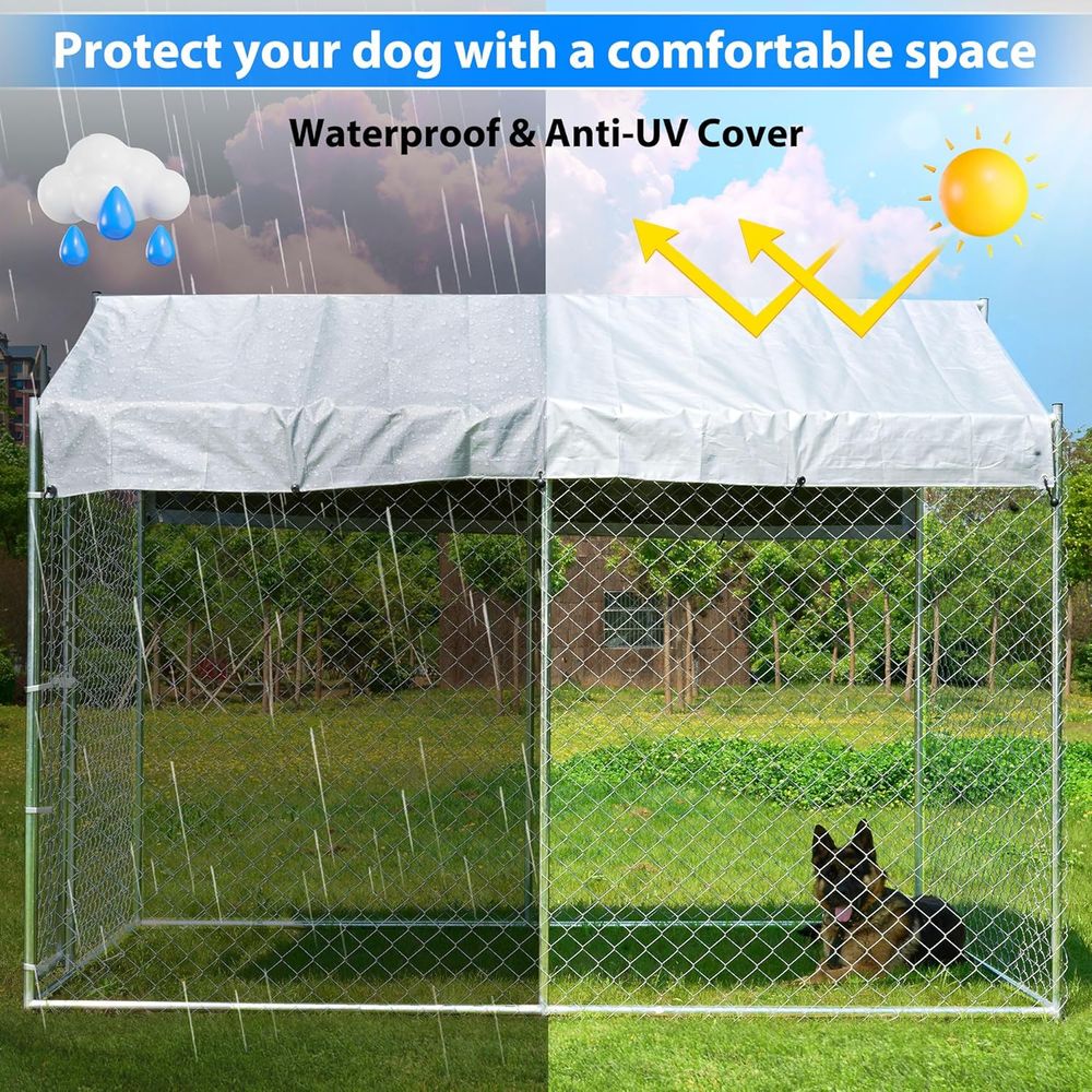 10x6x7.7t Large Dog Kennel Out - Security Chain Door review and price