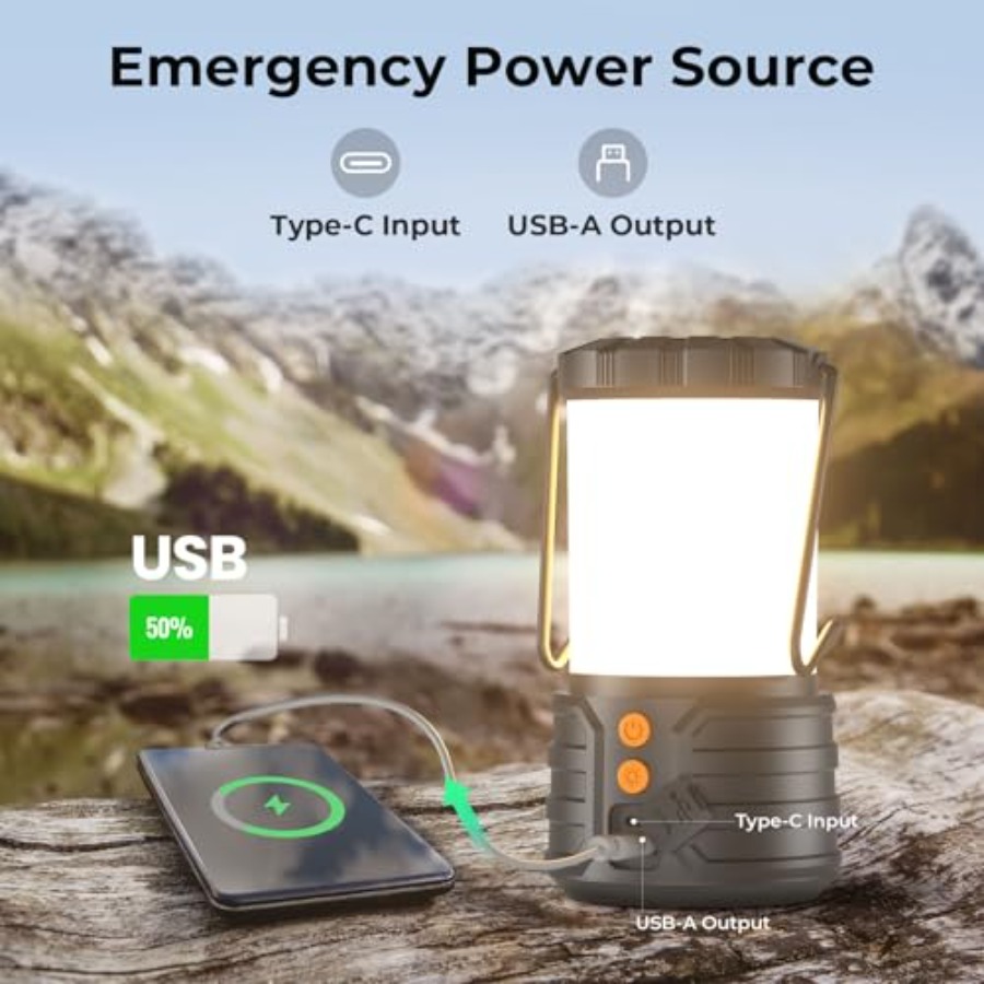 Camping Lantern, 5000mAh Recha - Power Outage Light review and price