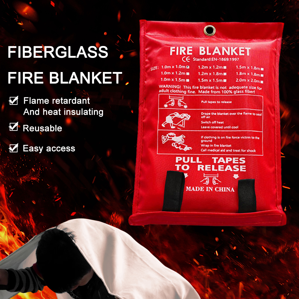 Fire Blanket Fiberglass Fire B - Fire Blanket Kitchen review and price