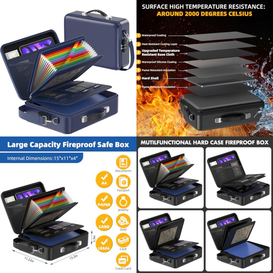 Fireproof Document Box with Lo - Fire Safe Document review and price