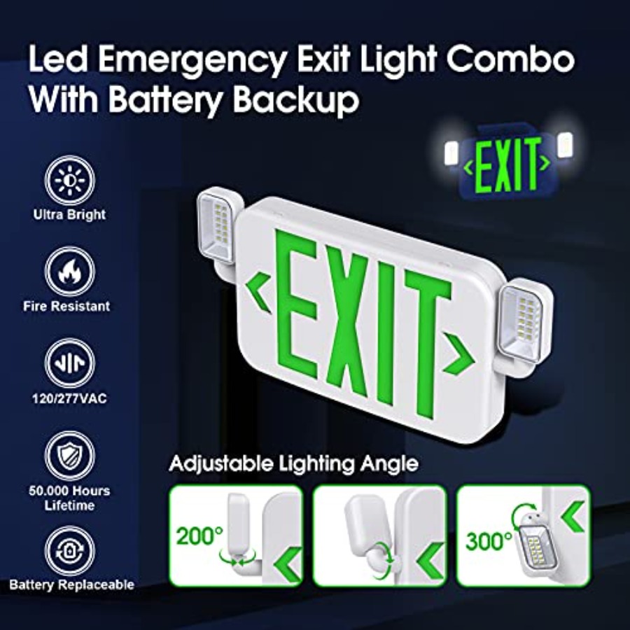 Led Combo Emergency Exit Sign  - Emergency Exit Sign review and price