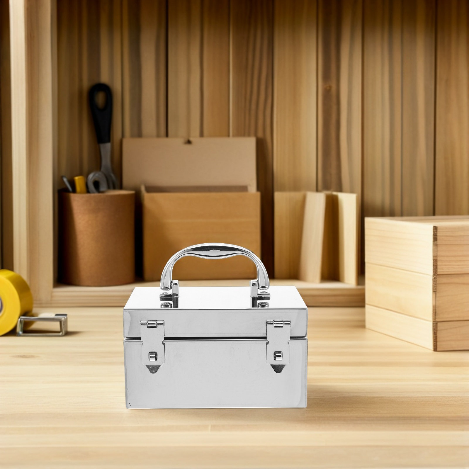 Portable Metal Cash Box Stainl - Lockbox Key Secure review and price
