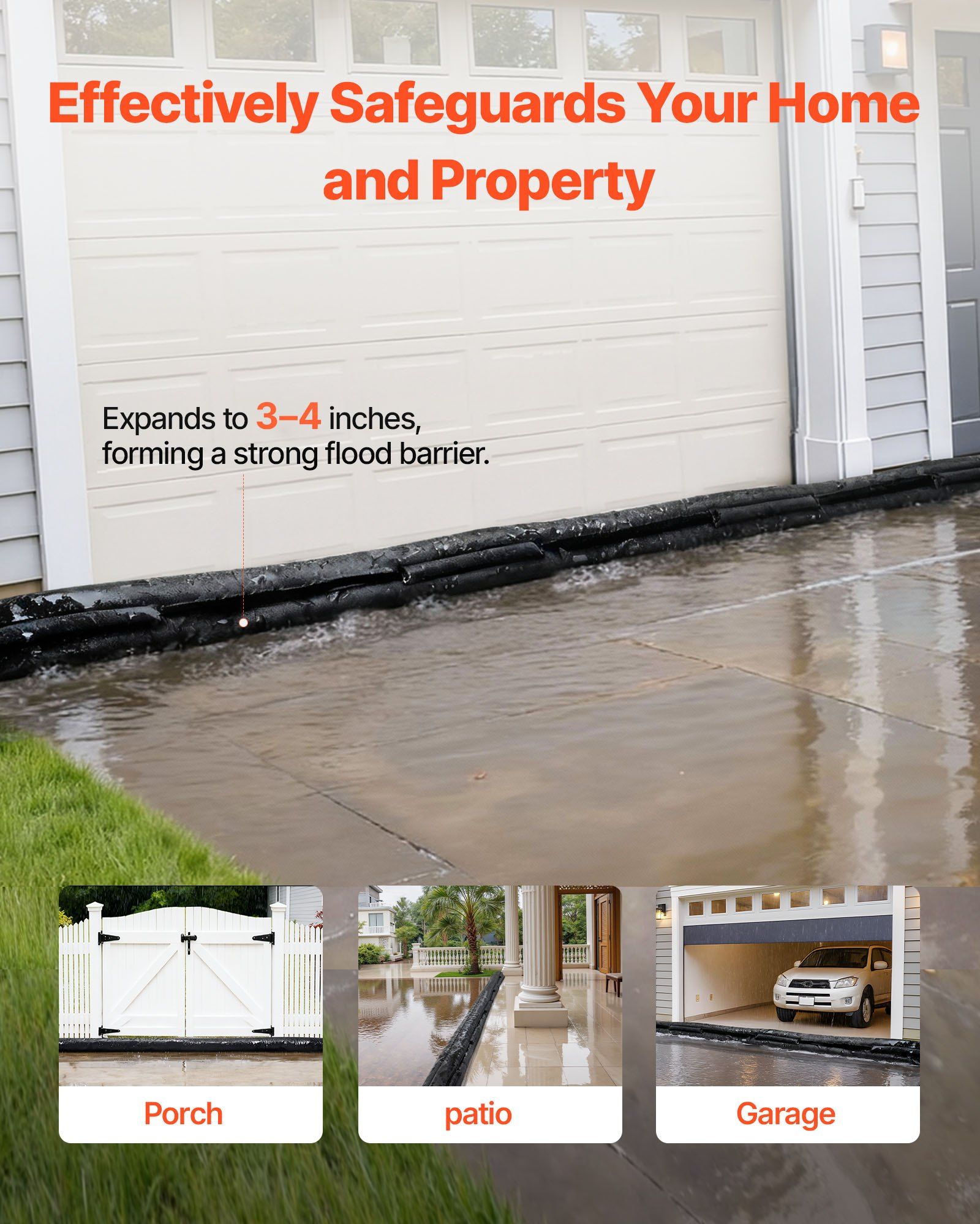 Flood Barrier, 8 Pack, 1.6 x 1 - Flood Barrier Bag review and price