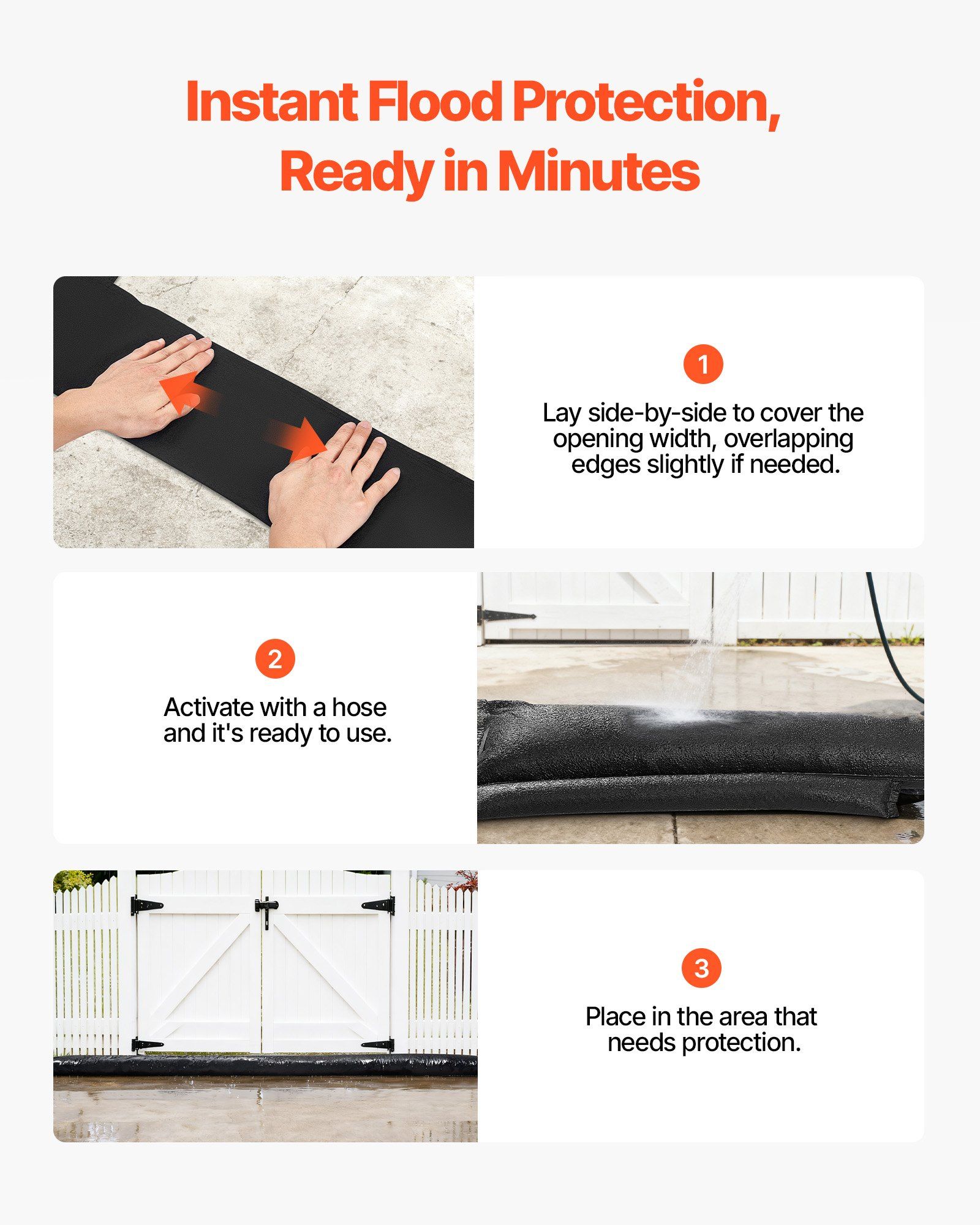 Flood Barrier, 8 Pack, 1.6 x 1 - Flood Barrier Bag review and price