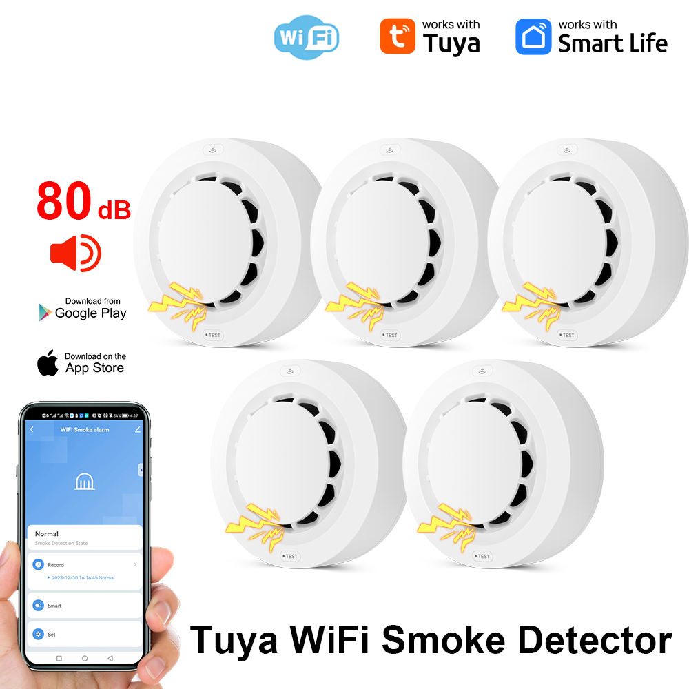Tuya WiFi Smoke Alarm Fire Pro - Smoke Detector Interconnected review and price