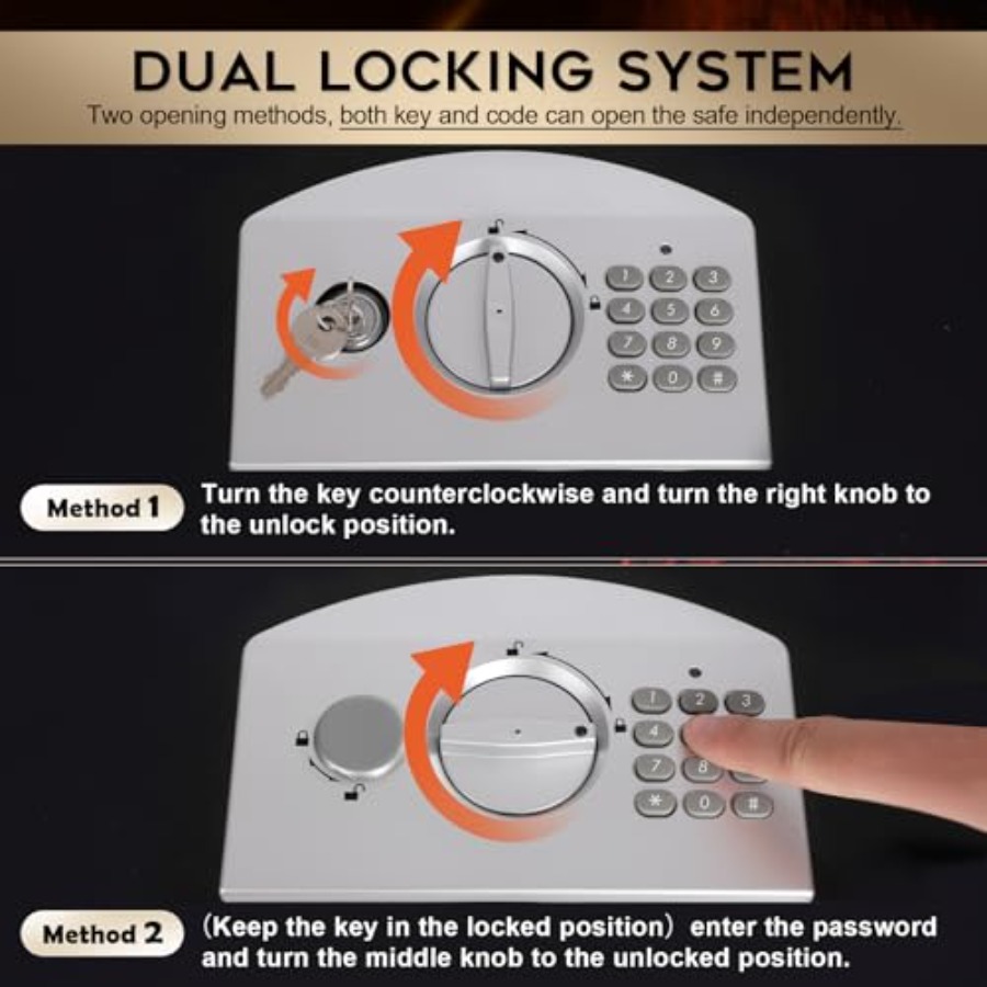 Portable Metal Safe Box with D - Fire Safe Document review and price