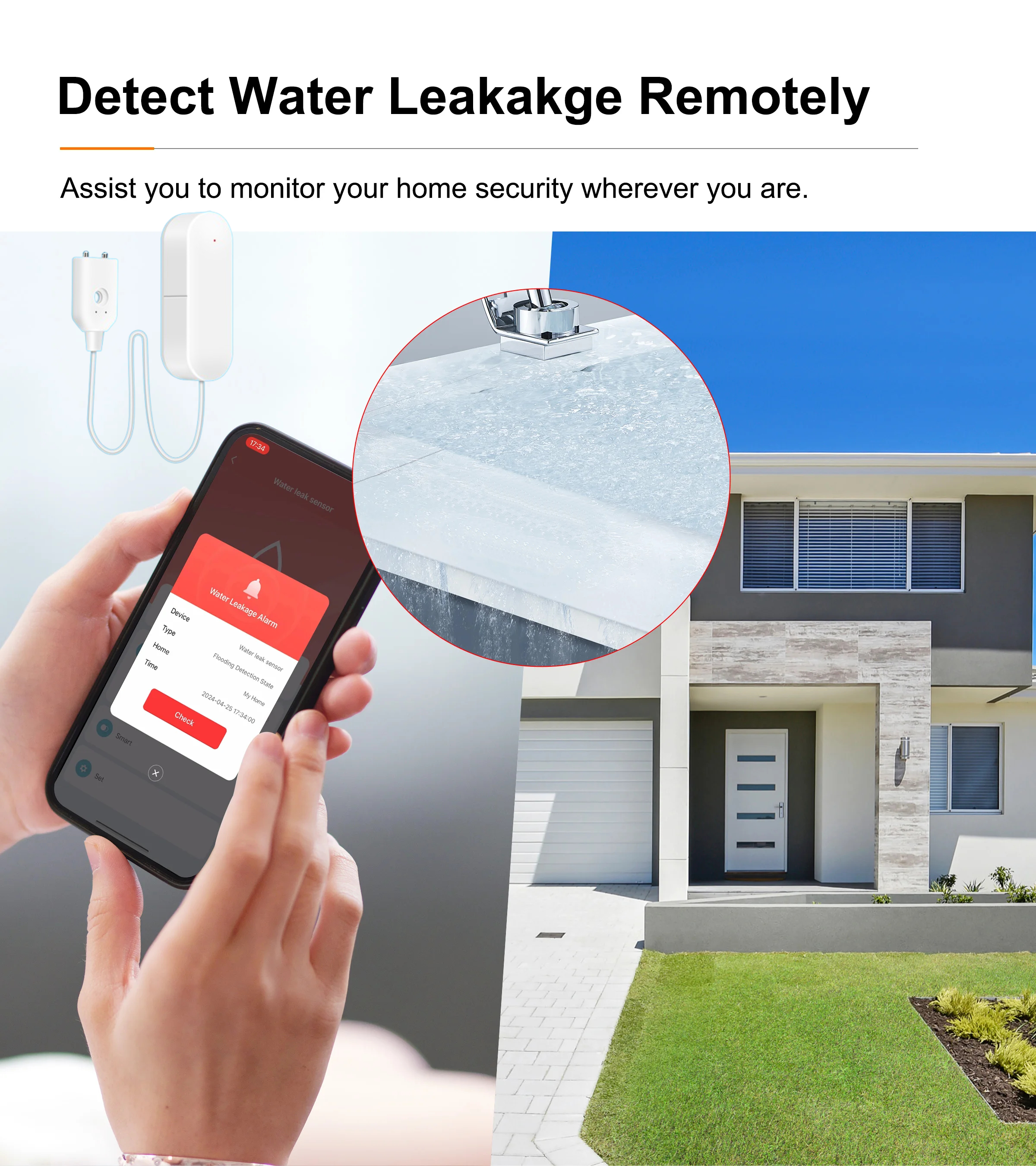 ZigBee 3.0 Water Leakage Senso - Water Alarm Sensor review and price