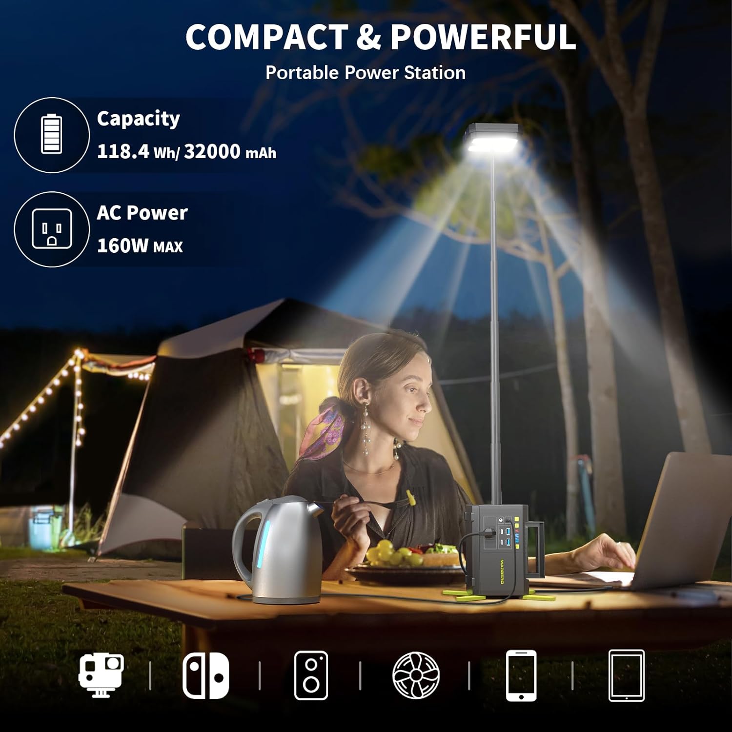 118Wh Portable Power Station w - Power Outage Light review and price