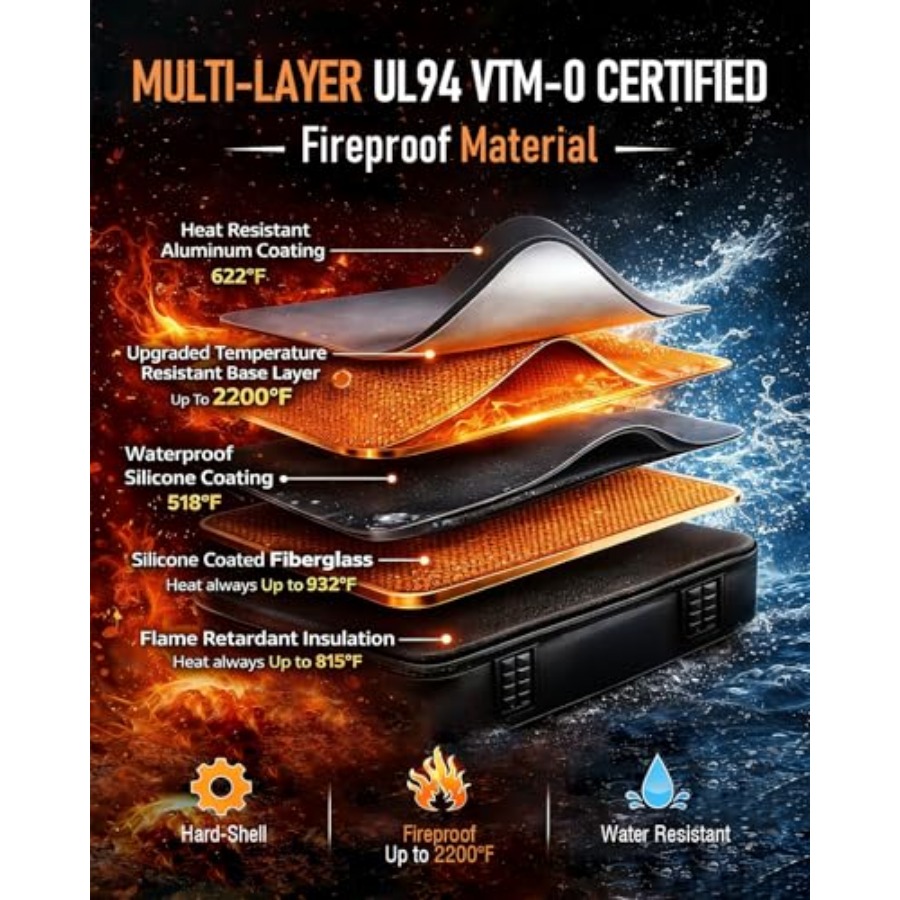 Fireproof Document Box - Hard- - Fire Safe Document review and price