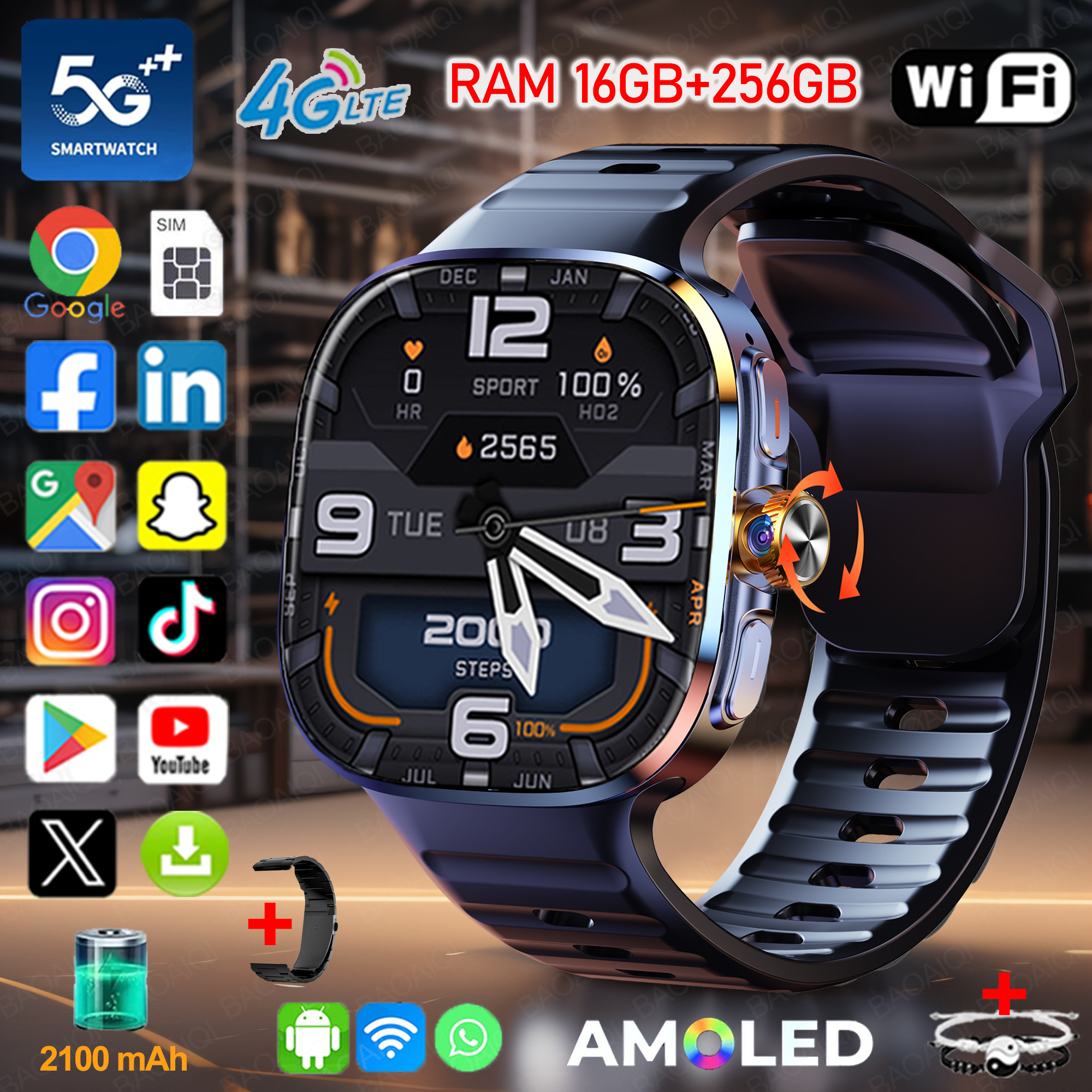 New Large Screen Smartwatch 4G - Window Lock Bar review and price