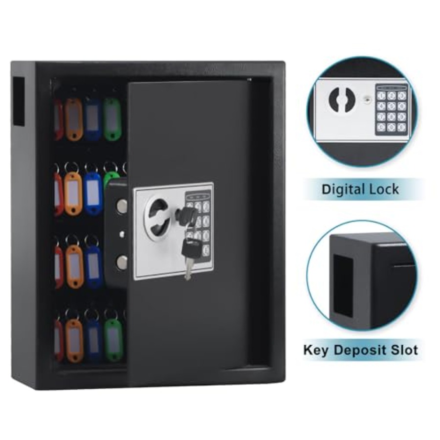 Wall mount electronic key cabi - Lockbox Key Secure review and price